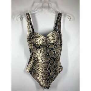 Bond-Eye Australia snakeskin one piece swimsuit, size 6 D/DD